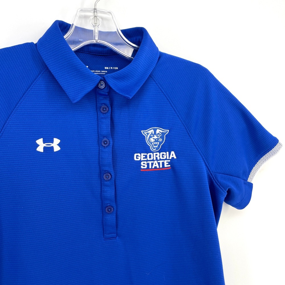 Under Armour Georgia State Panthers Womens Small Blue HeatGear Polo Shirt